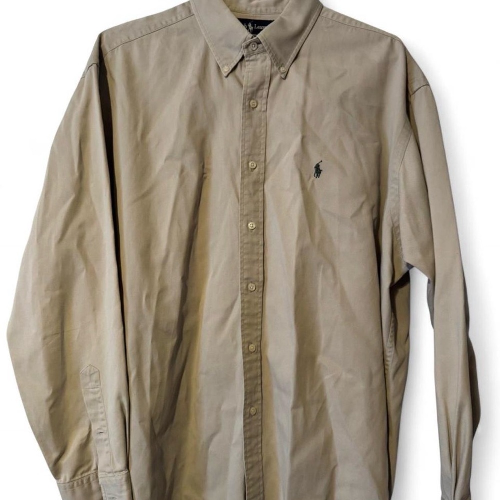 Ralph Lauren Men's Tan Button-Down Shirt